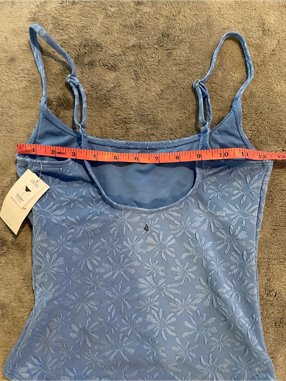 Volcom Solid Surfin One Piece Swimsuit Women’s Size S Blue Floral Skimpy - Picture 11 of 11